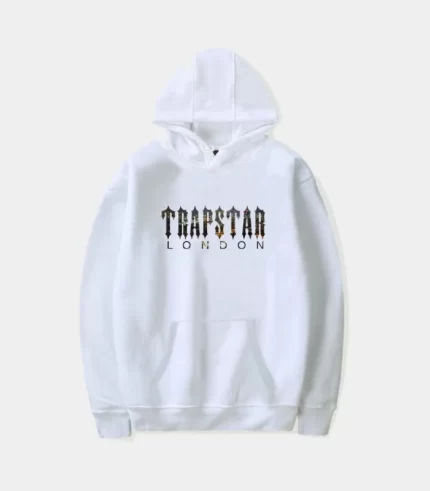 Trapstar Merch T Cappuccio Logo Bianca Felpa